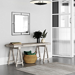 Настенное зеркало квадратной формы в черной металлической раме CORNER MIRROR BLACK варинант исполнения - 1 | Loft Concept в Барнауле