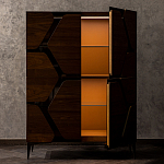 Высокий комод с узором из шпона на фасаде Sahara варинант исполнения - 2 | Loft Concept в Барнауле