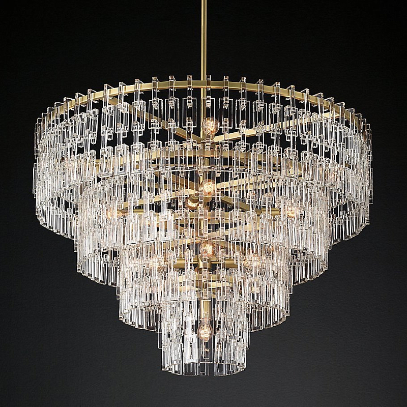 Люстра Marignan Round Chandelier 80, 100 Прозрачное Стекло Золотой в Барнауле | Loft Concept 
