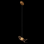 Подвесной светильник с прозрачной стеклянной птичкой Serip Voa варинант исполнения - 5 | Loft Concept в Барнауле