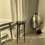 Круглый журнальный столик со столешницей из эпоксидной смолы Epoxy Resin Flowers Coffee Table варинант исполнения - 6 | Loft Concept в Барнауле