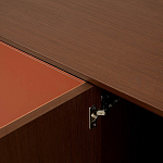 Комод с декором из кожи Orange Leather Chest of Drawers варинант исполнения - 2 | Loft Concept в Барнауле