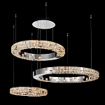 Люстра из 3-х колец с мозаичным хрустальным оформлением Sparks of Crystal варинант исполнения - 3 | Loft Concept в Барнауле