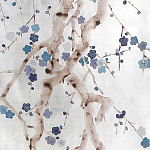 Обои ручная роспись Plum Blossom Hokusai on Tarnished Silver gilded paper варинант исполнения - 2 | Loft Concept в Барнауле