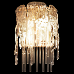 Бра с эффектом стекающего стекла и прозрачными трубками Textured Glass варинант исполнения - 3 | Loft Concept в Барнауле