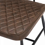 Стул с темно-коричневой обивкой из экокожи Benderson варинант исполнения - 7 | Loft Concept в Барнауле