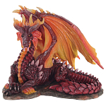 Декоративная статуэтка Дракон Красный Red Dragon with Orange Wings Statuette варинант исполнения - 1 | Loft Concept в Барнауле