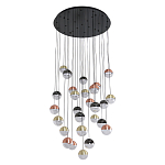 Люстра каскадная с черным круглым основанием 27 подвесов Celestial Waltz варинант исполнения - 2 | Loft Concept в Барнауле