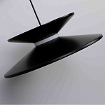 Бра черного цвета с двойным абажуром в форме конусов Obsidian Touch варинант исполнения - 3 | Loft Concept в Барнауле