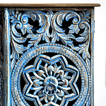 Комод с резным фасадом Blue Carved Chest of Drawers варинант исполнения - 3 | Loft Concept в Барнауле