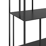 Стеллаж из металла широкий Wide Menzie Metal Rack Black варинант исполнения - 3 | Loft Concept в Барнауле