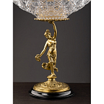 Чаша стеклянная прозрачная на бронзовой подставке с фигуркой девушки Eden Garden варинант исполнения - 6 | Loft Concept в Барнауле