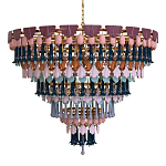 Люстра круглая с декором из разноцветных элементов в виде листьев Changing Seasons варинант исполнения - 4 | Loft Concept в Барнауле