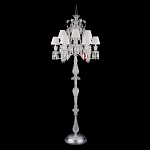 Торшер с 12-ю белыми текстильными абажурами и хрустальными подвесками Lustre Reverie варинант исполнения - 1 | Loft Concept в Барнауле