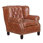 Кожаное кресло James Brown Leather Armchair варинант исполнения - 1 | Loft Concept в Барнауле