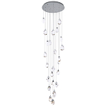 Большая каскадная люстра с хрустальными плафонами хром Esme Crystal Chrome Cascade Chandelier 25 варинант исполнения - 1 | Loft Concept в Барнауле