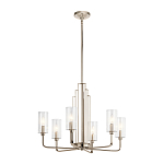  Люстра с прозрачными рифлеными цилиндрическими плафонами Kichler варинант исполнения - 22 | Loft Concept в Барнауле