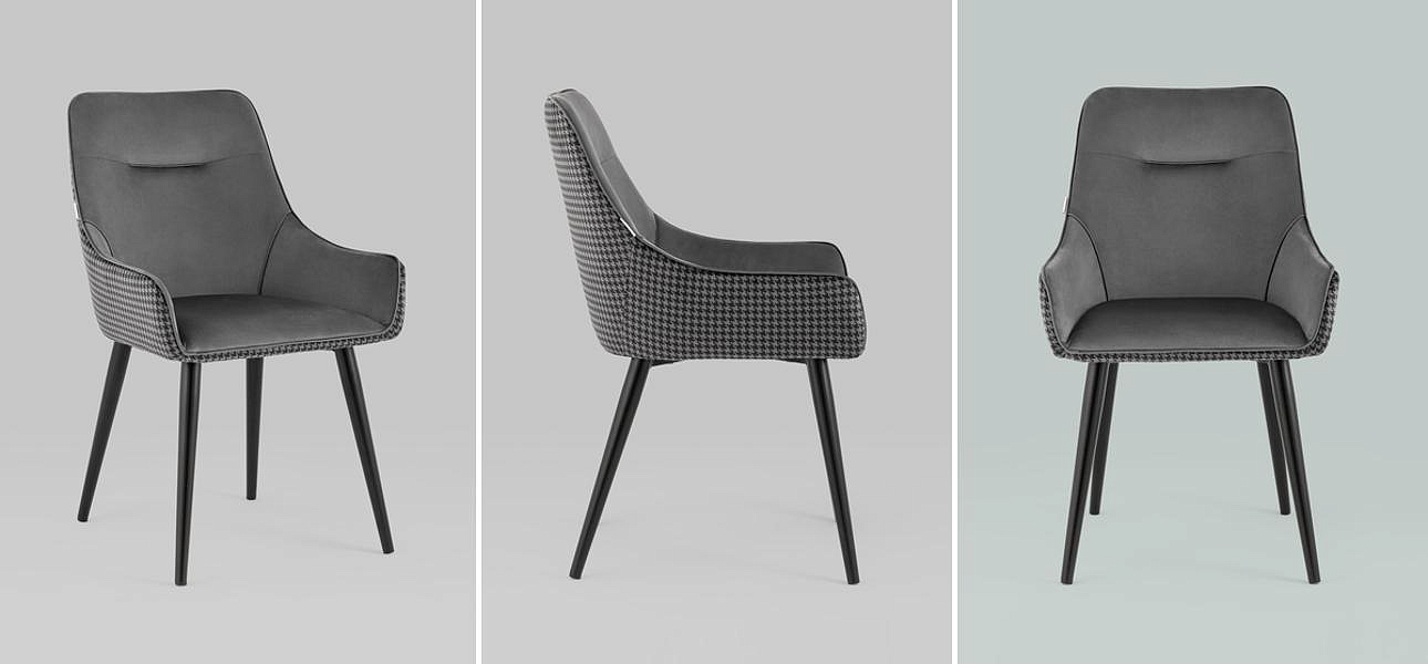 Стул Joan Chair Ткань Гусиная Лапка Стул Joan Chair Ткань Гусиная Лапка - Loft-Concept в Барнауле