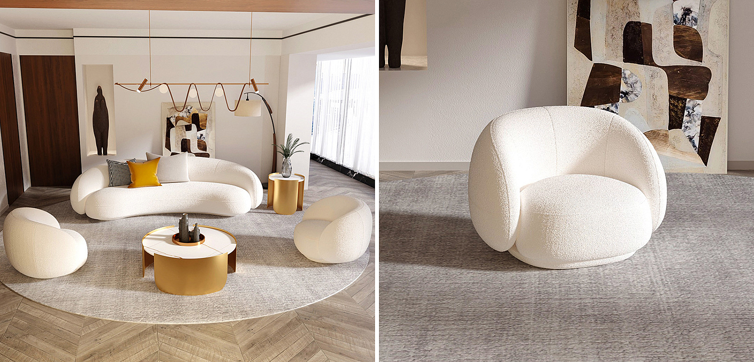 Кресло Irwin White Boucle Collection Armchair Кресло Irwin White Boucle Collection Armchair - Loft-Concept в Барнауле