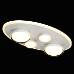 Потолочный светильник овальной формы белого цвета с 4-мя лампами Lunar Pebbles варинант исполнения - 3 | Loft Concept в Барнауле