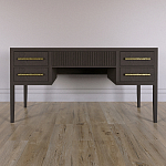 Большой Рабочий стол Primo с 5 выдвижными ящиками Темный орех варинант исполнения - 1 | Loft Concept в Барнауле