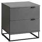 Тумба прикроватная цвета графит с ящиками Strict Lines варинант исполнения - 1 | Loft Concept в Барнауле