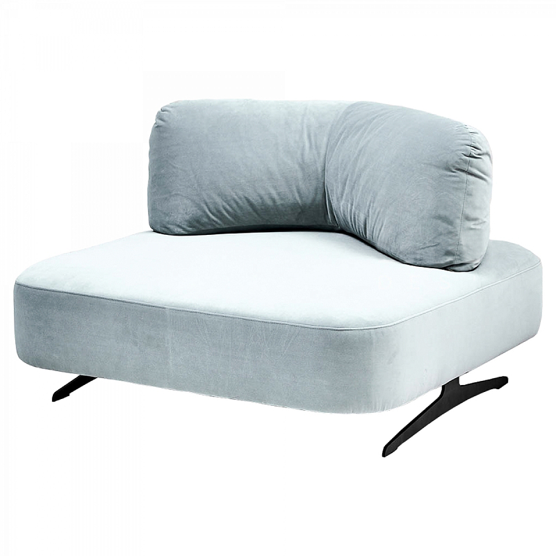 Кресло Dacosta Chair soft blue Голубой пастельный Черный в Барнауле | Loft Concept 