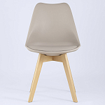 Стул с основой из пластика и мягким сиденьем Arvika Beige варинант исполнения - 3 | Loft Concept в Барнауле