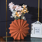 Ваза керамическая в виде круглой терракотовой морской раковины Galapagos варинант исполнения - 3 | Loft Concept в Барнауле