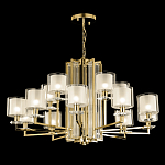 Люстра многоярусная с 15-ю цилиндрическими плафонами из стекла Laurent варинант исполнения - 3 | Loft Concept в Барнауле