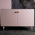 Дизайнерский комод розовый с фактурным фасадом Tiles варинант исполнения - 1 | Loft Concept в Барнауле