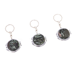 Зеркало брелок карманное двухстороннее из натурального камня Серафинит Stone Mirrors варинант исполнения - 8 | Loft Concept в Барнауле