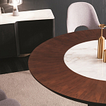 Обеденный стол круглый на чёрном фигурном основании Bosnia dinning table  варинант исполнения - 1 | Loft Concept в Барнауле