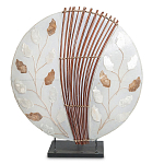 Настольная лампа из перламутра и дерева на подставке Indonesian Petal варинант исполнения - 2 | Loft Concept в Барнауле