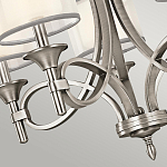 Люстра с белыми тканевыми абажурами в прозрачных стеклянных цилиндрах Kichler варинант исполнения - 8 | Loft Concept в Барнауле