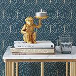 Подсвечник золотая обезьяна с блюдцем Golden Monkey варинант исполнения - 1 | Loft Concept в Барнауле