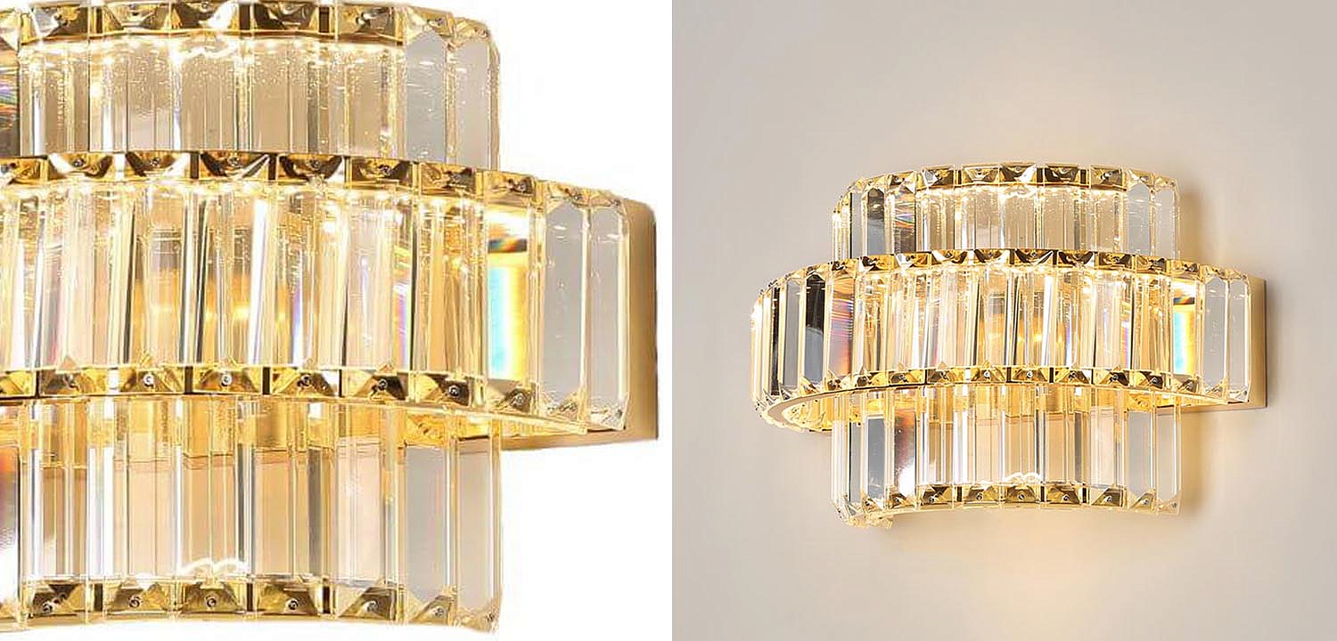 Бра Crystal Shine Linda Gold Wall Lamp B Бра Crystal Shine Linda Gold Wall Lamp B - Loft-Concept в Барнауле