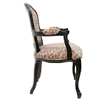 Полукресло с мягкой обивкой из льна на 4-х ножках из массива березы Gladys Armchair варинант исполнения - 1 | Loft Concept в Барнауле