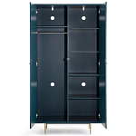 Шкаф двухдверный Scale Ornament Blue Wardrobe варинант исполнения - 4 | Loft Concept в Барнауле