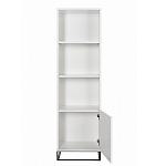 Стеллаж книжный белый с 3-мя открытыми полками и дверкой Strict Lines варинант исполнения - 2 | Loft Concept в Барнауле