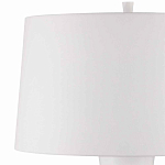 Торшер белый с тканевым абажуром на деревянном основании Graceful Silhouette варинант исполнения - 2 | Loft Concept в Барнауле