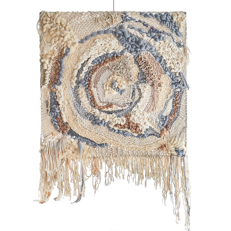 Панно гобелен Галактика в Эко стиле wall panel Galaxy Голубой Бежевый в Барнауле | Loft Concept 