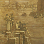 Обои ручная роспись Views of Italy Sepia варинант исполнения - 1 | Loft Concept в Барнауле