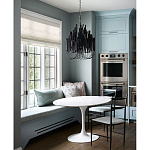 Люстра черная с несколькими ярусами деревянных палочек Bright Wooden Chandelier варинант исполнения - 5 | Loft Concept в Барнауле