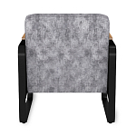 Кресло серый велюр с жесткими подлокотниками на полозьях Ashton варинант исполнения - 4 | Loft Concept в Барнауле