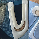 Арт-объект ручной работы Blue Abstraction из 4-х панелей варинант исполнения - 3 | Loft Concept в Барнауле