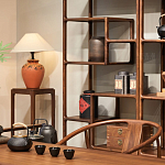 Стеллаж деревянный с полками для хранения Moon Walnut Furniture варинант исполнения - 4 | Loft Concept в Барнауле