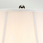 Настольная лампа с фарфоровым основанием с декоративным орнаментом и белым абажуром на темной круглой подставке Elstead Lighting варинант исполнения - 12 | Loft Concept в Барнауле