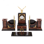 Настольный письменный набор из лемезита и змеевика с декором в виде Орла в подарочной упаковке Successful Leader варинант исполнения - 1 | Loft Concept в Барнауле