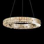 Люстра золотая в форме кольца с мозаичным хрустальным оформлением Sparks of Crystal варинант исполнения - 2 | Loft Concept в Барнауле